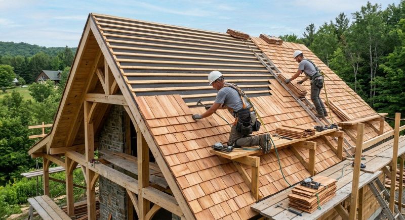 Cedar Shake Roof Construction in Fredericksburg, VA