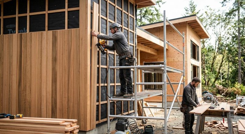 Wood Cladding Installation in Boston, MA