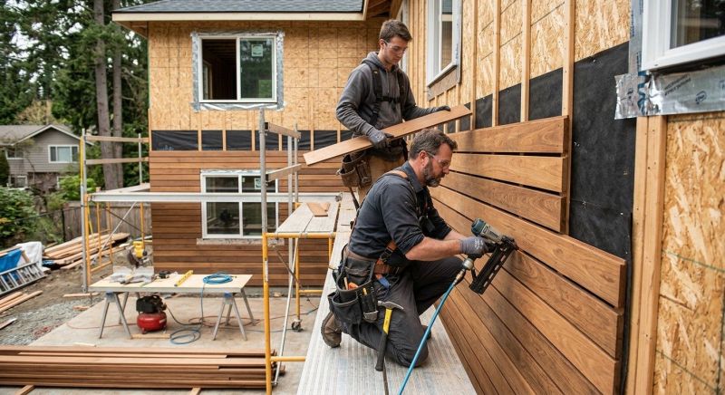 Wood Plank Siding Installation in Boston, MA